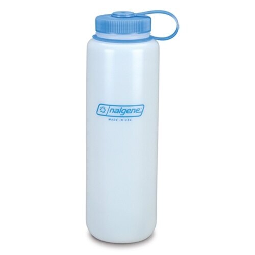 Sticla de teren NALGENE® HDPE cu gât larg 1 l - albă