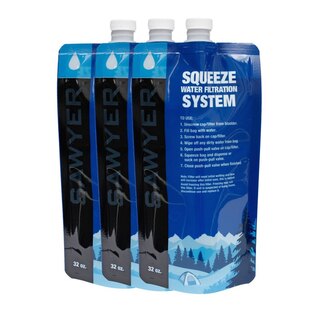 Sticlă pliabilă SAWYER® 1 litru, set 3 bucăți