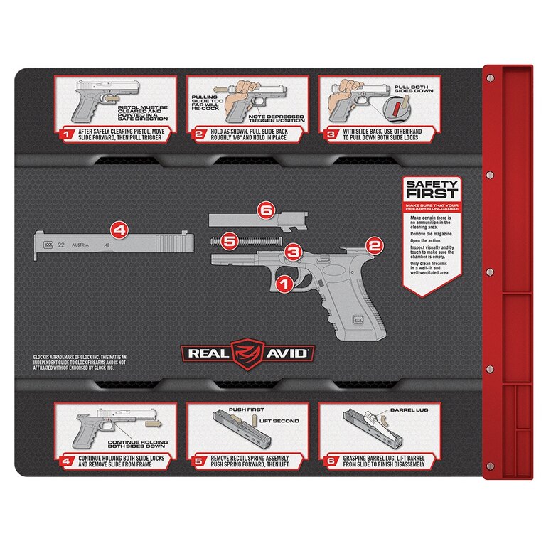 Suport cu instrucțiuni pentru curățarea Glock Real Avid®