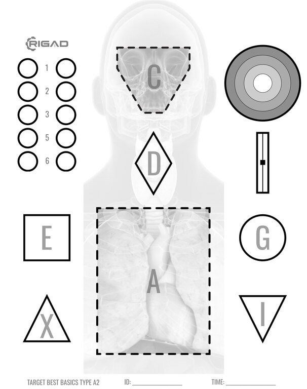 Terč - Target Best Basics Type A2 Rigad® - 10 Ks