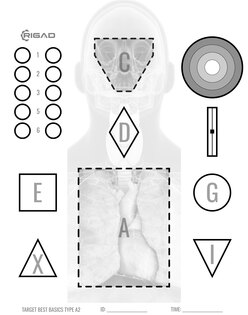 Terč - Target Best Basics Type A2 Rigad® - 10 Ks