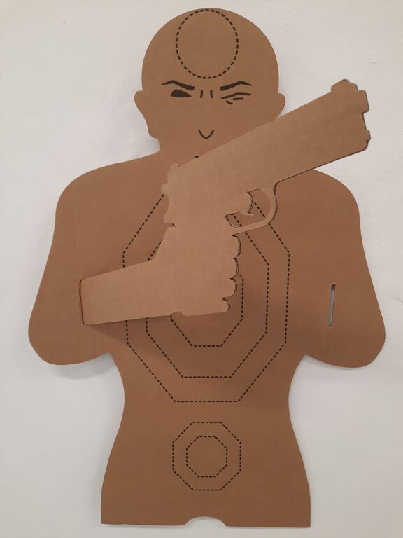 Țintă din carton bărbat / armă 2 Real Target®
