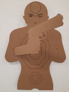 Țintă din carton bărbat / armă 2 Real Target®