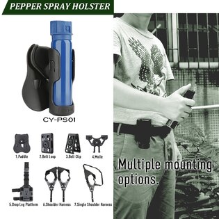 Toc tactic pentru spray cu piper Cytac® 38 mm - negru