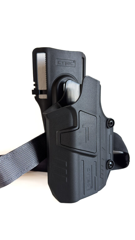 Toc universal pistol/lanternă Mega-Fit Cytac®, platformă coborâtă
