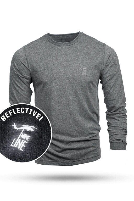 Tricou cu mânecă lungă Reflective Dropline Logo Nine Line®