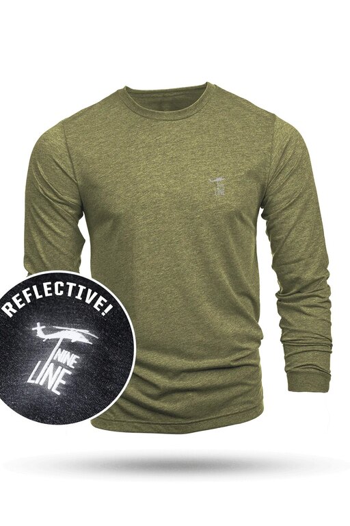Tricou cu mânecă lungă Reflective Dropline Logo Nine Line®