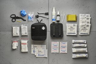 Trusă medicală de prim ajutor echipată PTR Black Front®