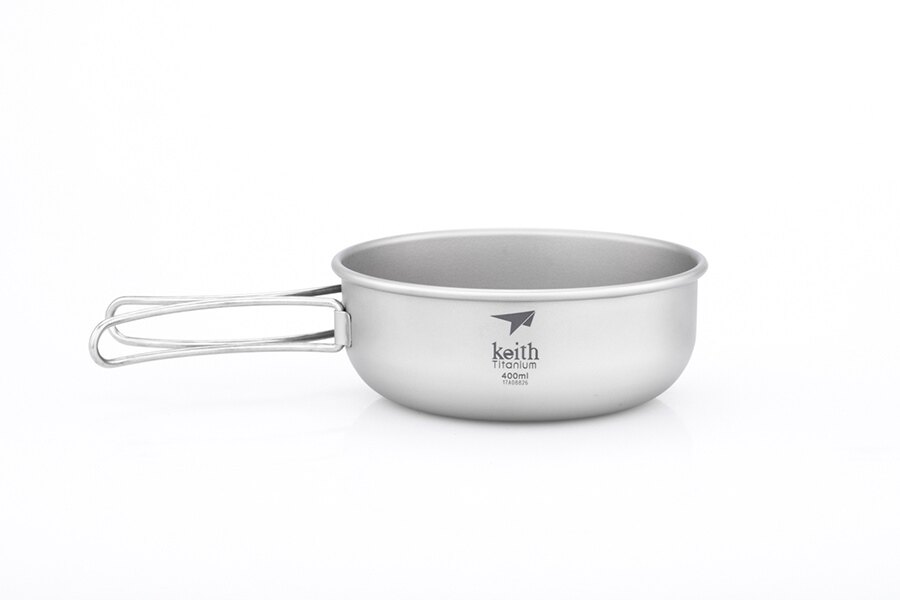 Veselă din titan cu mâner Keith® 400 ml